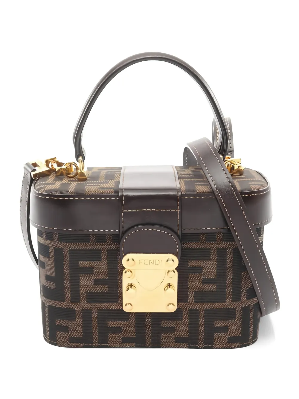 Fendi Pre-Owned 2010s Zucca two-way vanity bag - Marrone