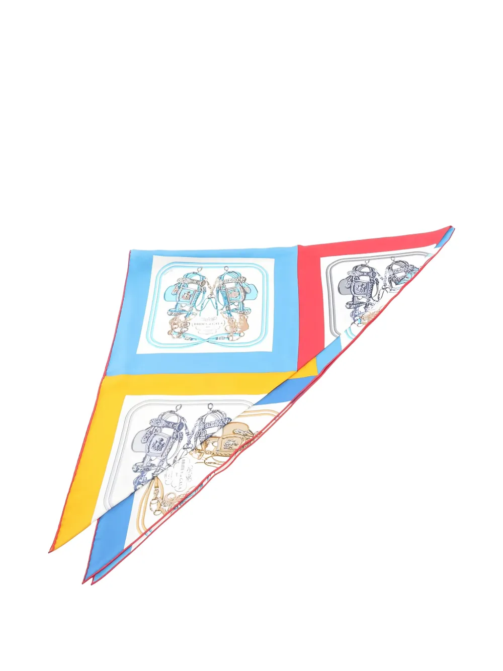 Hermès Pre-Owned Brides De Gala silk scarf - Blu