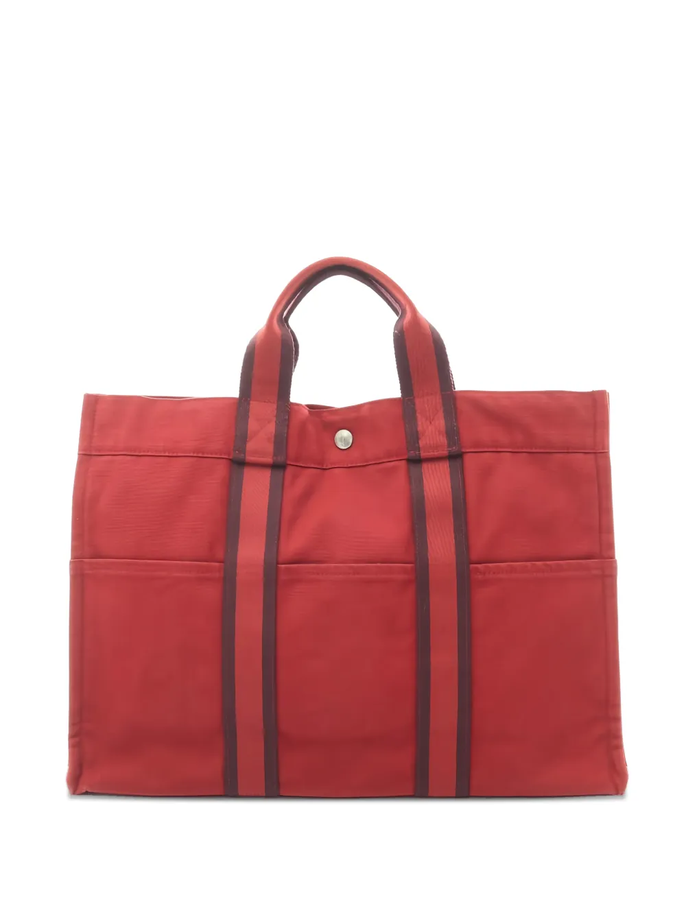 Hermès Pre-Owned Borsa tote Fooltoe MM in tela a righe anni 2000 - Rosso
