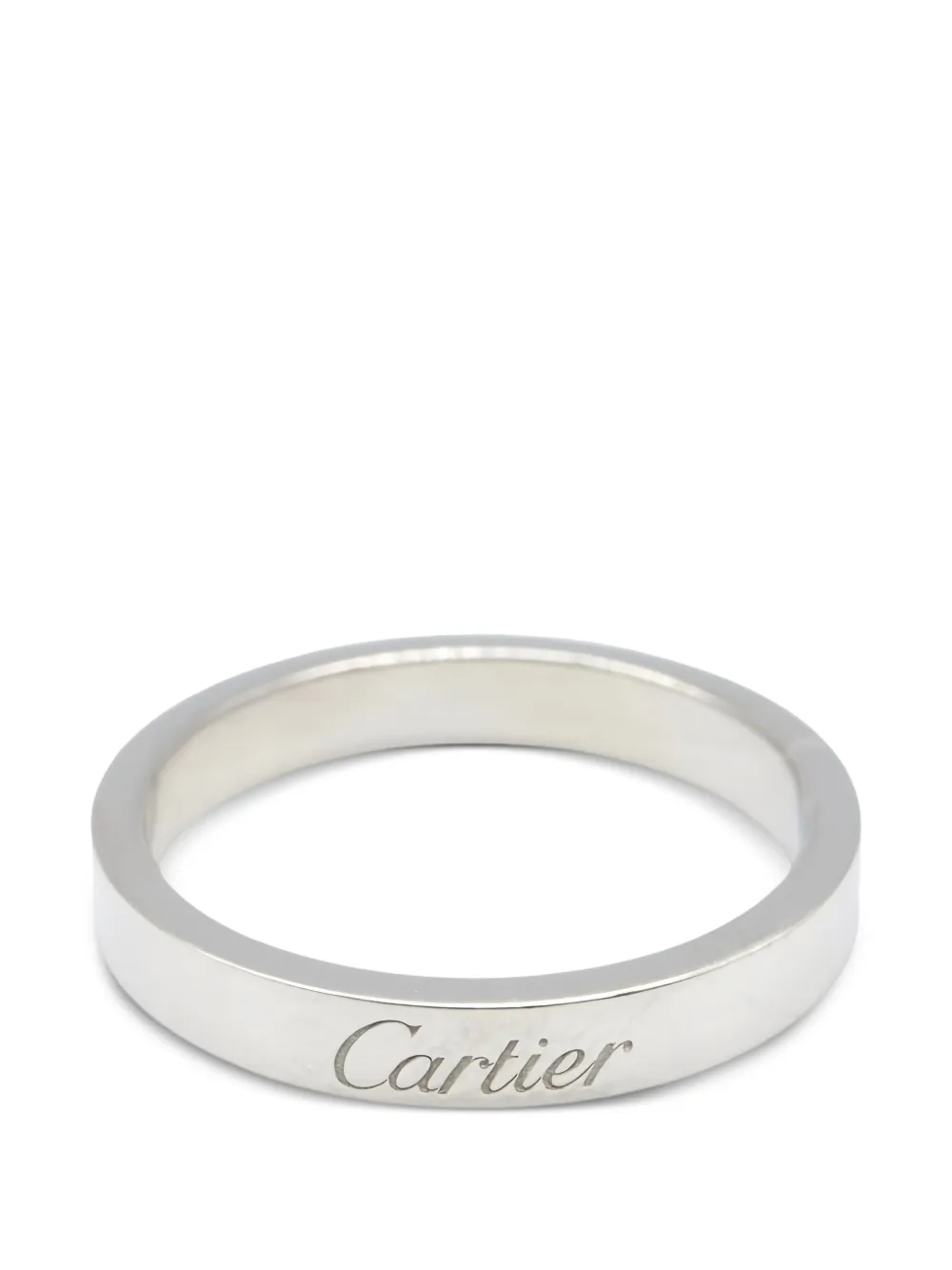 Cartier Anello con logo inciso anni 2010 - Argento