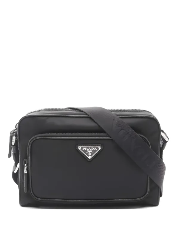 Prada Pre-owned 2020s Logo-detail Cross Body Bag in Black