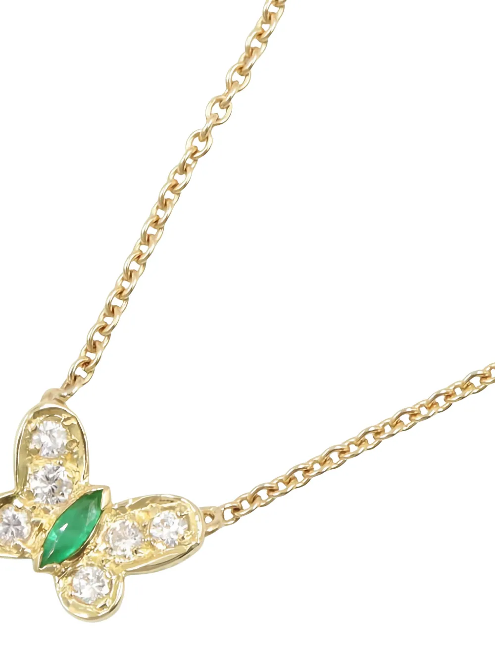  Van Cleef & Arpels Pre-owned 2010 18kt Yellow Gold Butterfly Necklace 