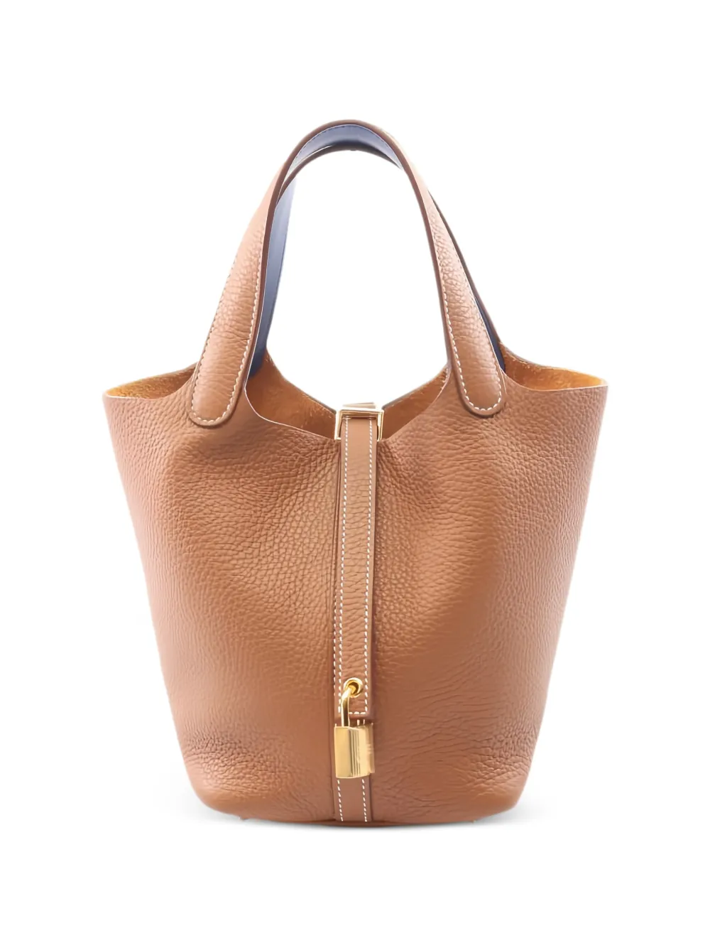 Hermès Pre-Owned 2023 PM Picotan Lock leather tote bag - Marrone