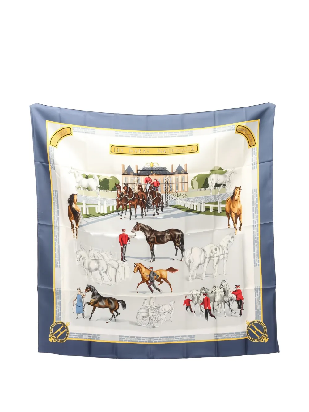 Hermès Pre-Owned Foulard Les Haras Nationaux anni 2000 - Toni neutri