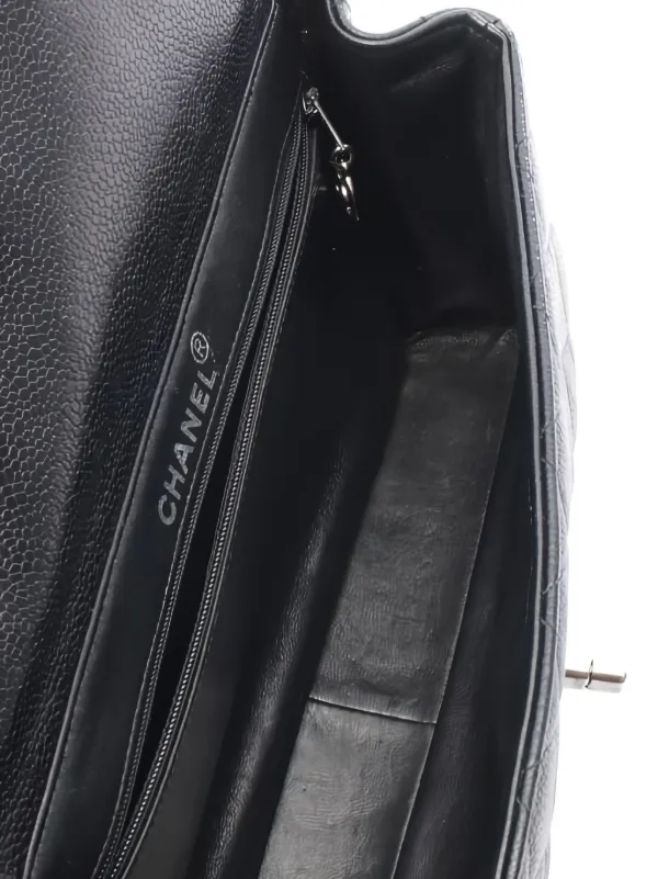 CHANEL Pre-Owned 1996-1987 Double Flap Tote Bag | Black | FARFETCH