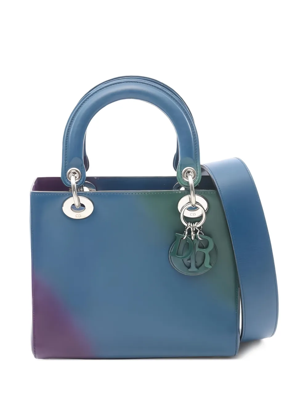 Christian Dior Pre-Owned Lady Dior leather tote bag - Blu