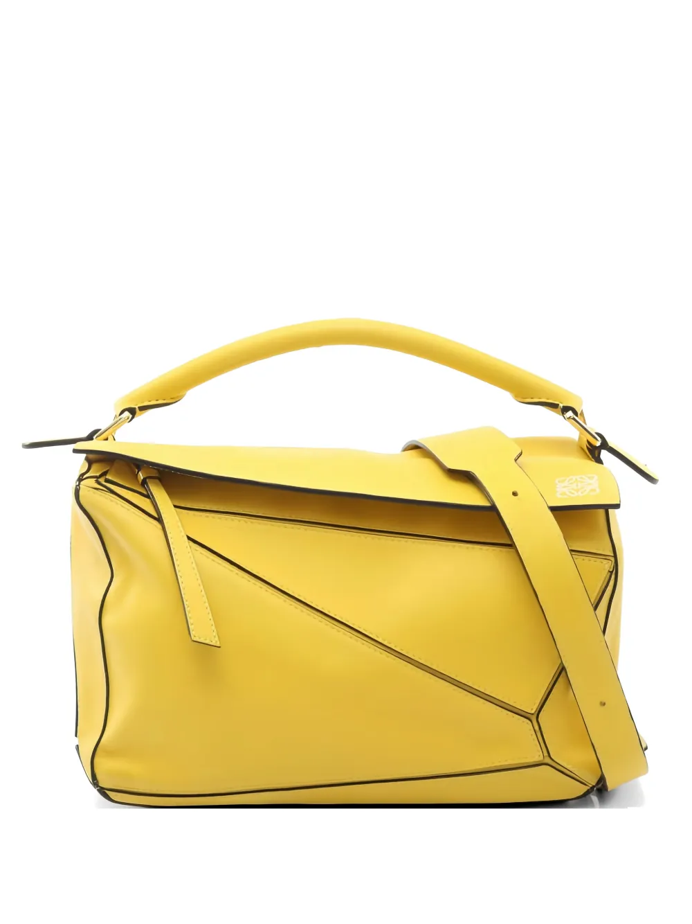 Loewe Pre-Owned Puzzle leather medium tote bag - Yellow