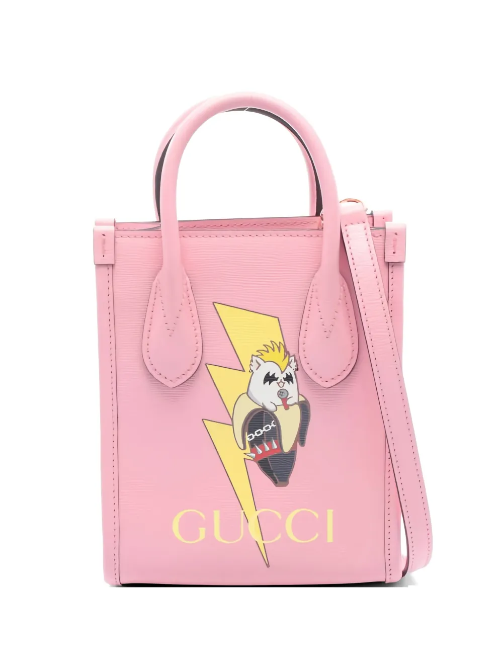 Gucci Pre-Owned x Bananya mini leather tote bag - Rosa