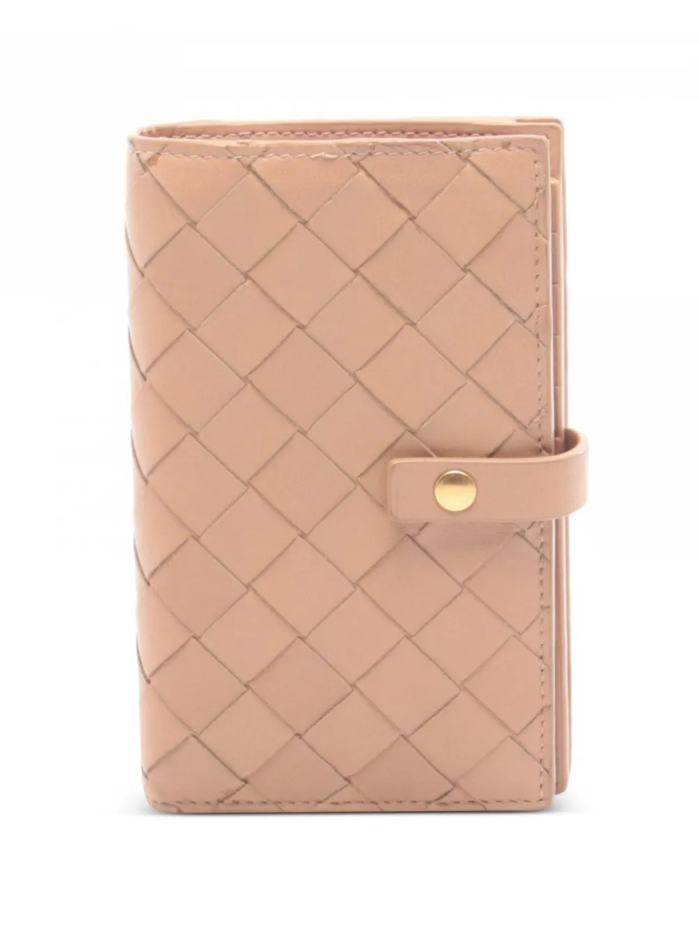 Bottega Veneta Pre-Owned 2000s Intrecciato bi-fold leather wallet - Nude