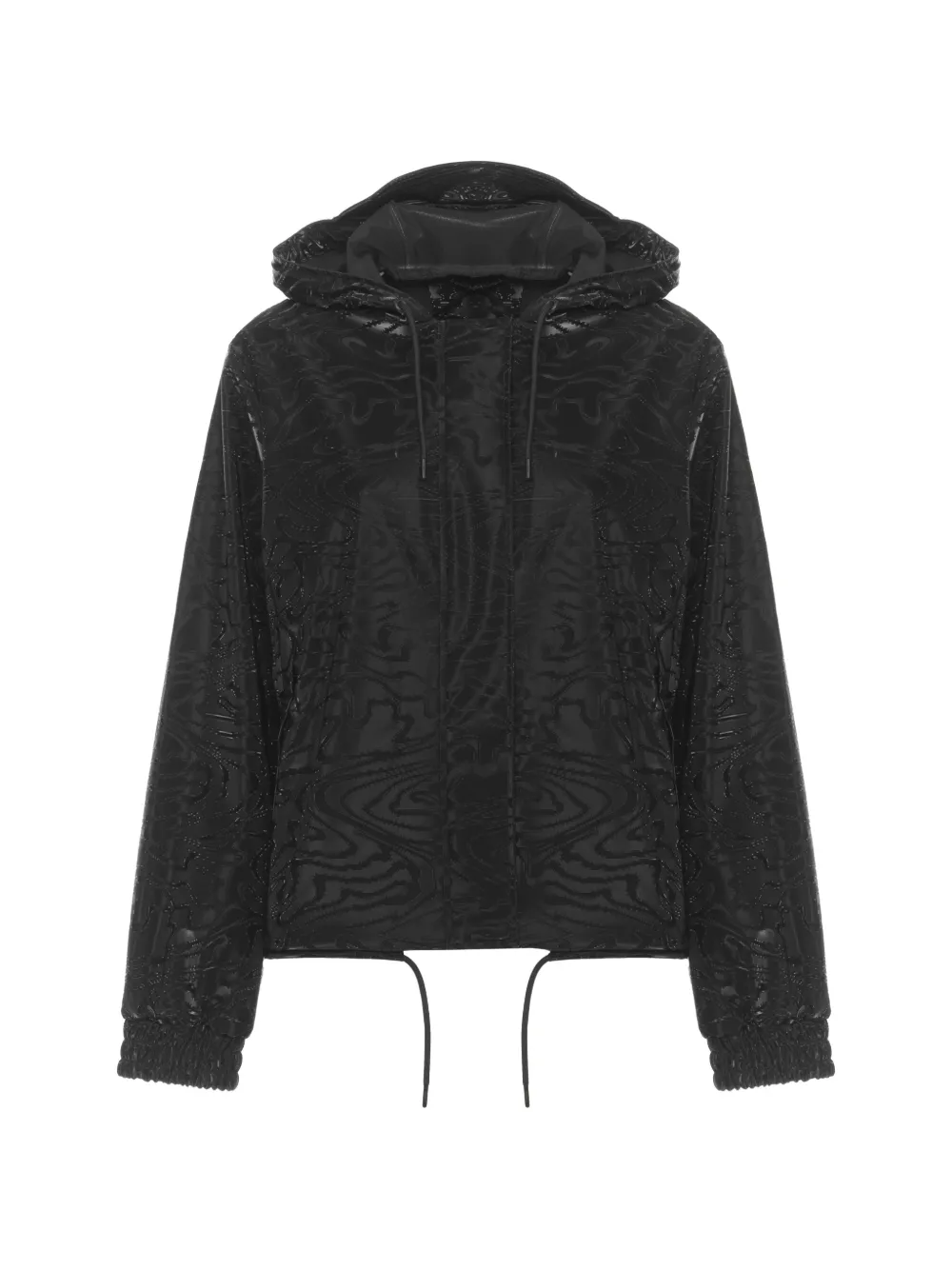 Rains hoodie pattern jacket - Nero