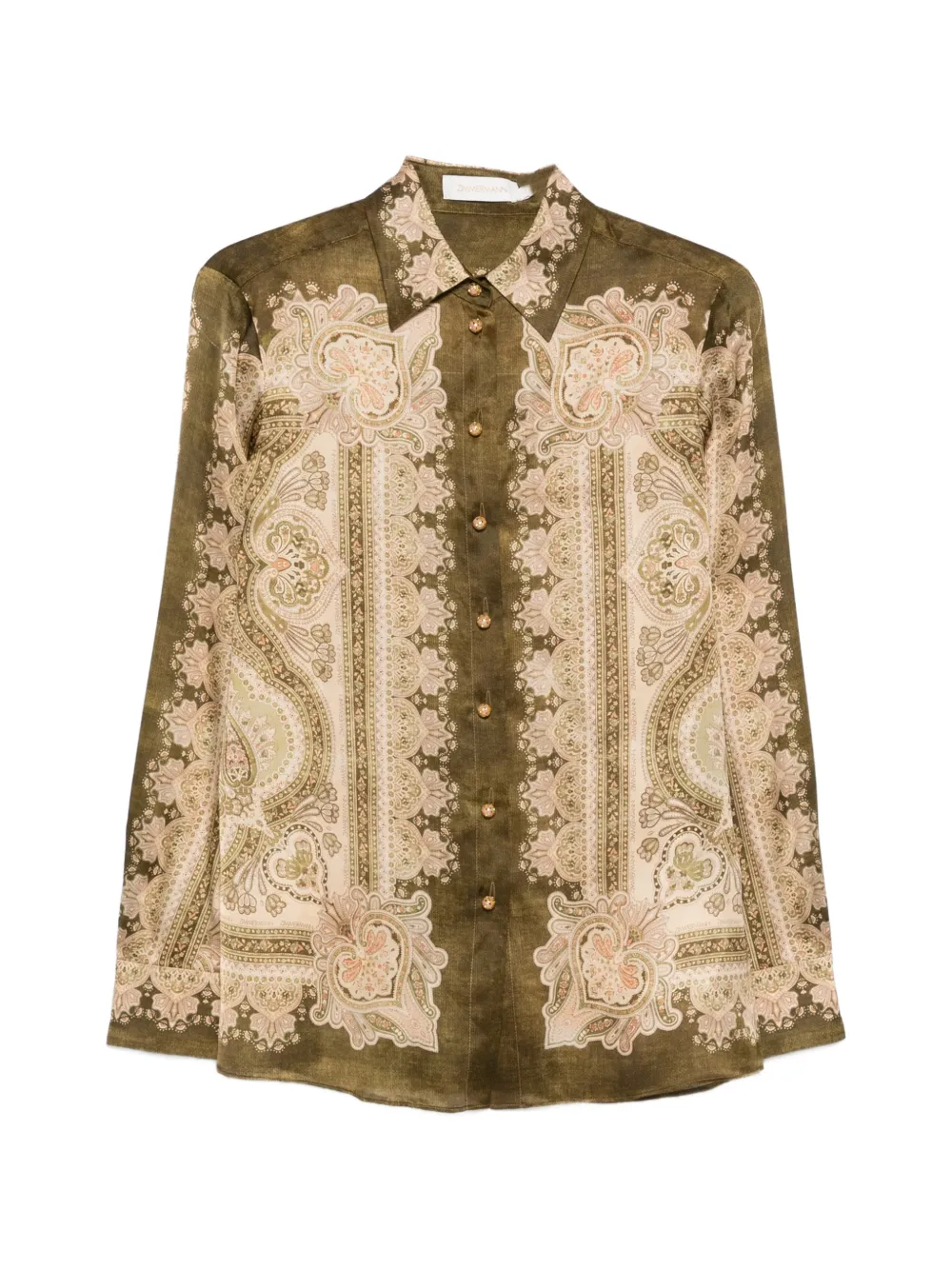 ZIMMERMANN paisley buttoned shirt - Verde