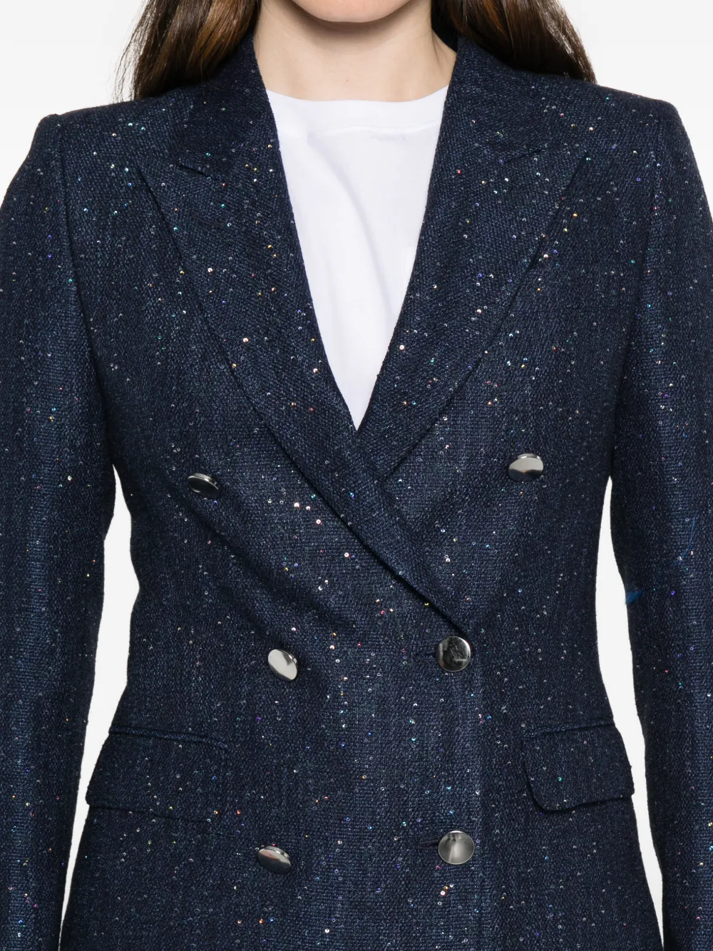 Tagliatore Blazer met dubbele rij knopen Blauw