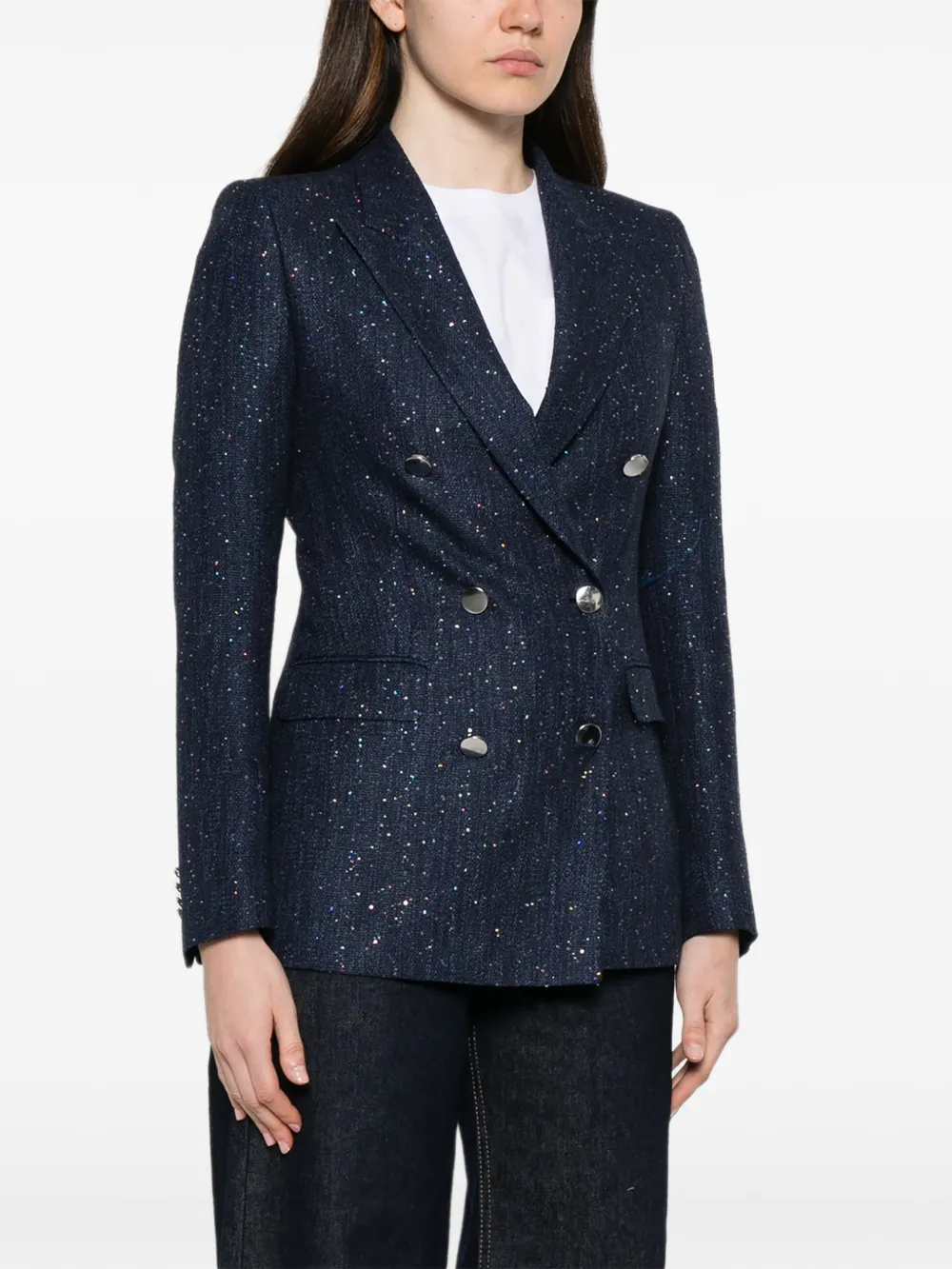 Tagliatore Blazer met dubbele rij knopen Blauw