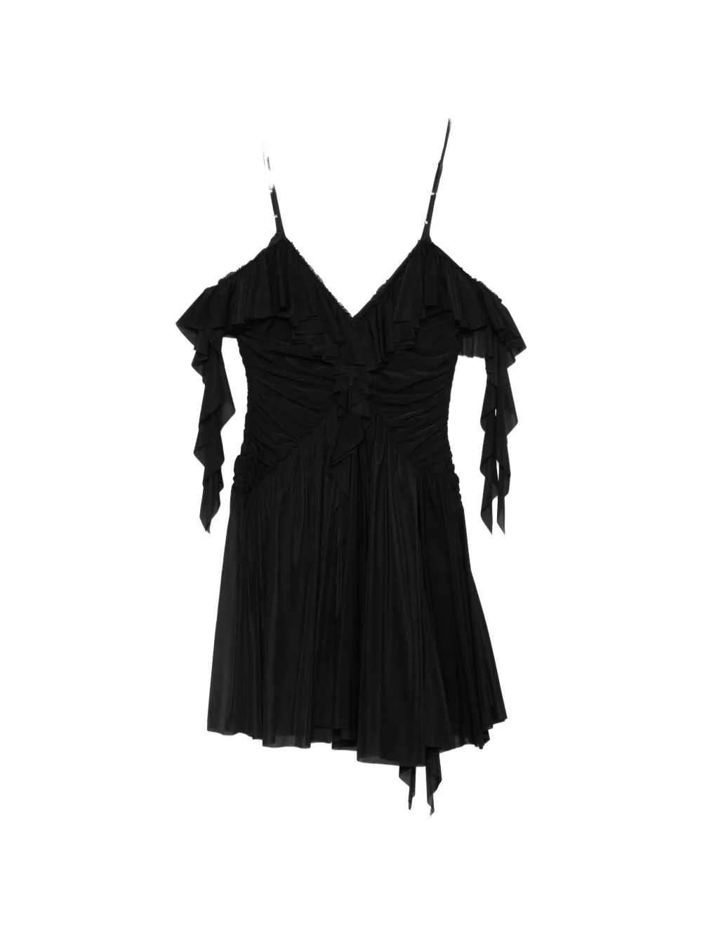 Aniye By Xena Ruffled Mini Dress In Black