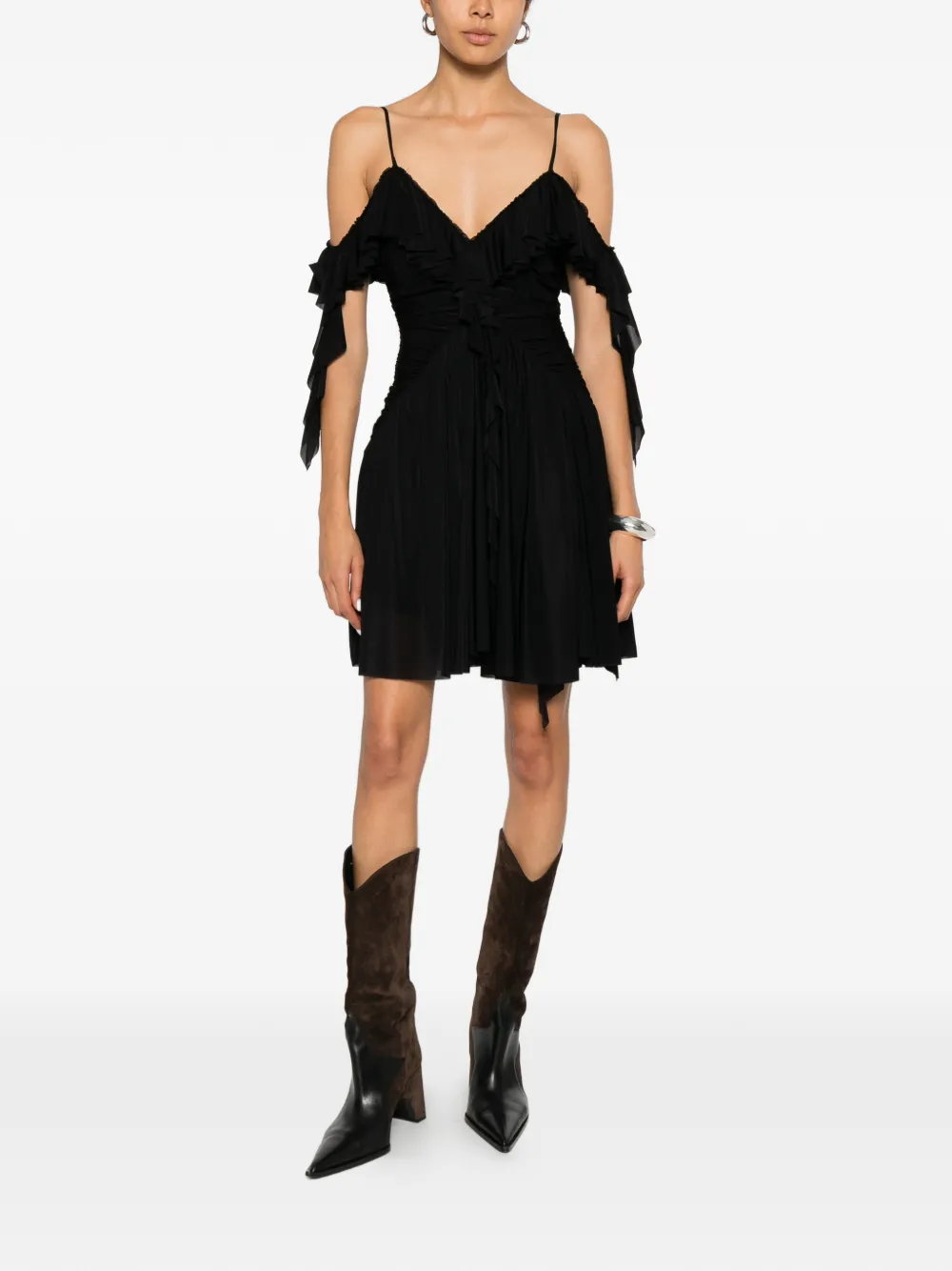 Aniye By Xena mini-jurk met ruches Zwart