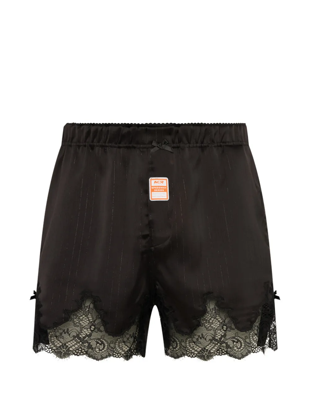 Martine Rose lace-trim shorts - Nero