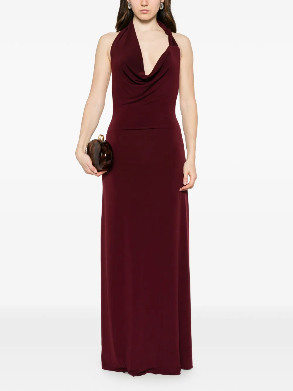 Aniye By Norah maxi-jurk met halternek Paars
