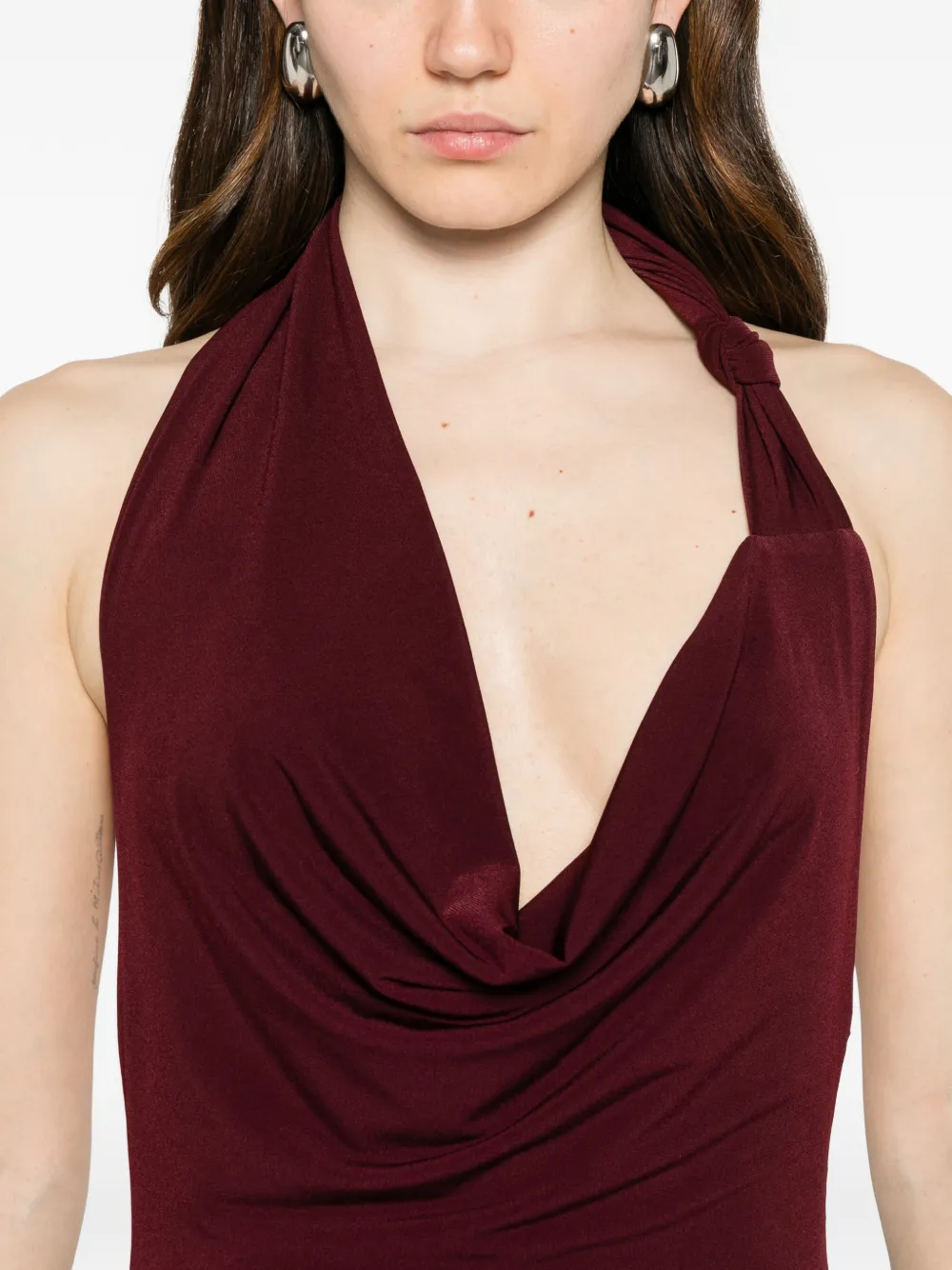 Aniye By Norah maxi-jurk met halternek Paars