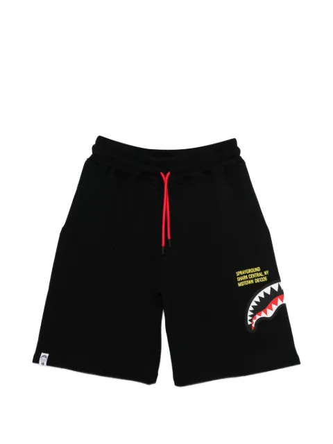sprayground kid shark-detail drawstring-fastening shorts