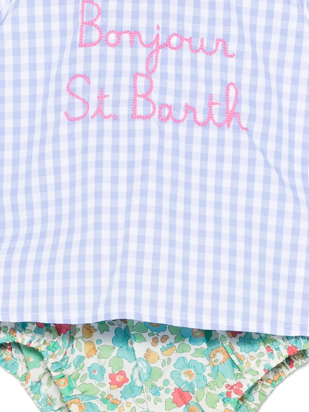 Mc2 Saint Barth Abbie Patterned Dress Set - Blue 