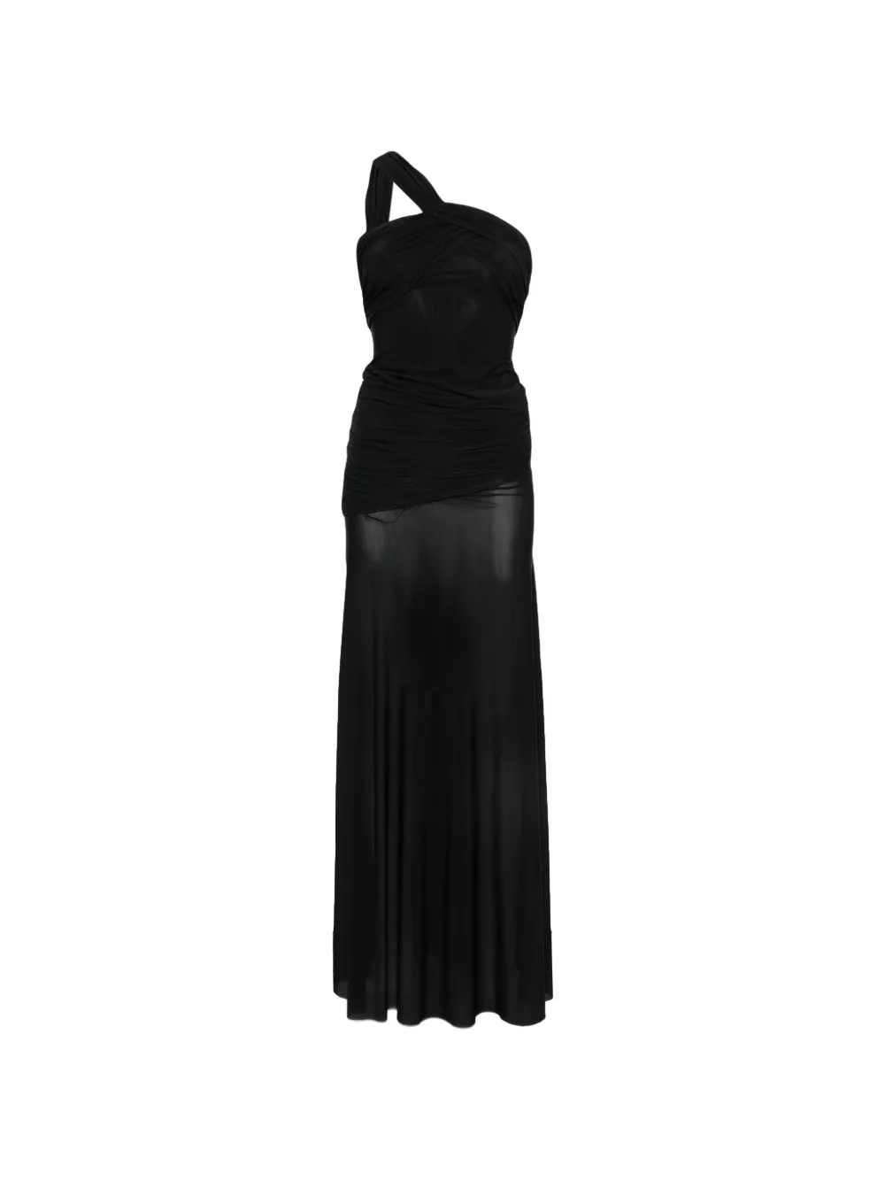 Aniye By Xena one-shoulder ruched maxi dress - Nero