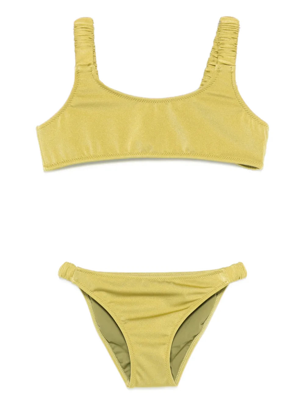 MC2 Saint Barth Kids Tailor gesmockte bikini Groen