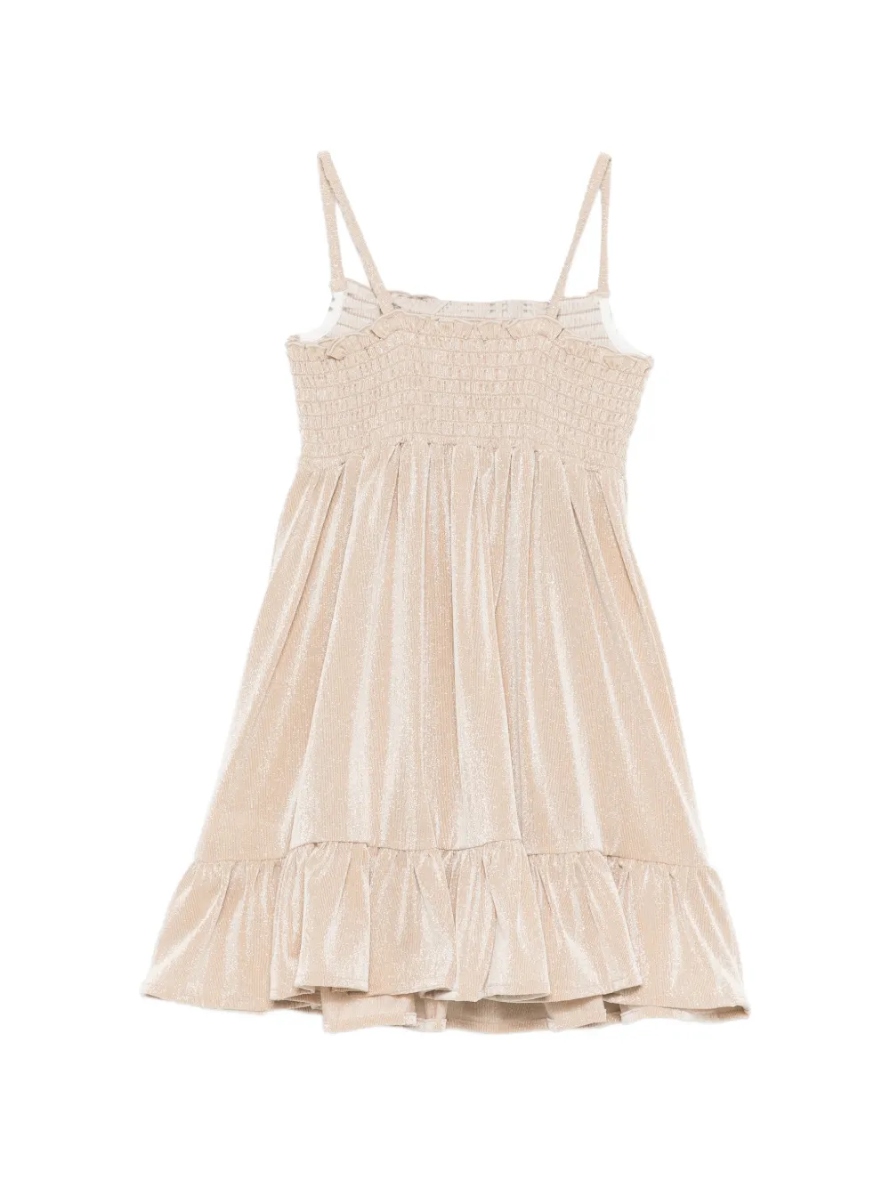 MC2 Saint Barth Kids Miki gelaagde jurk met ruches Beige