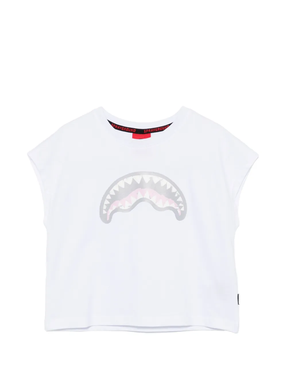 sprayground kid shark-mouth-print T-shirt - Bianco