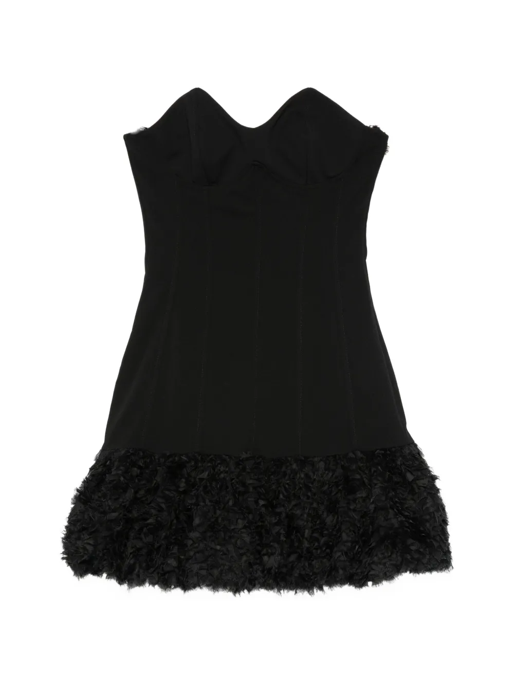 Aniye By Shana Ruffled Corset-style Dress In Black