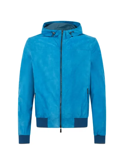 Moorer chaqueta de piel con capucha