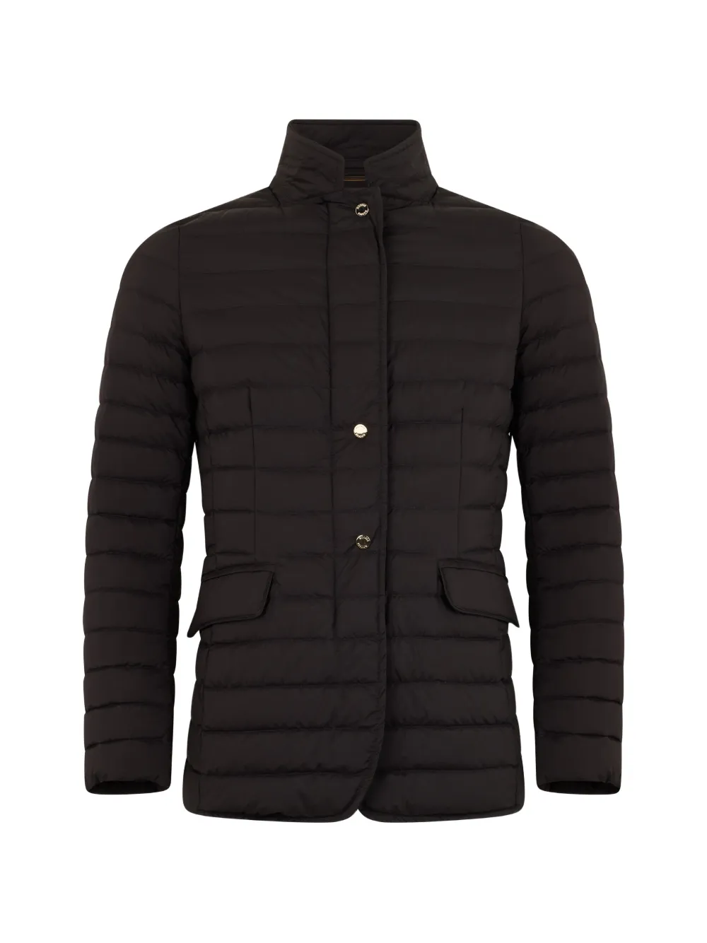 Moorer padded high-neck jacket - Brown