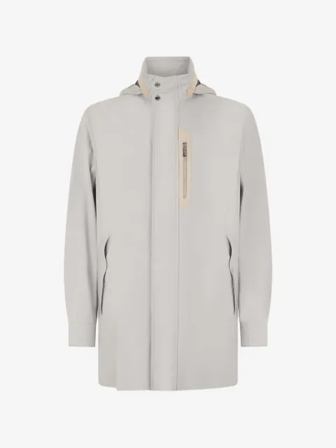 Moorer zip collar coat