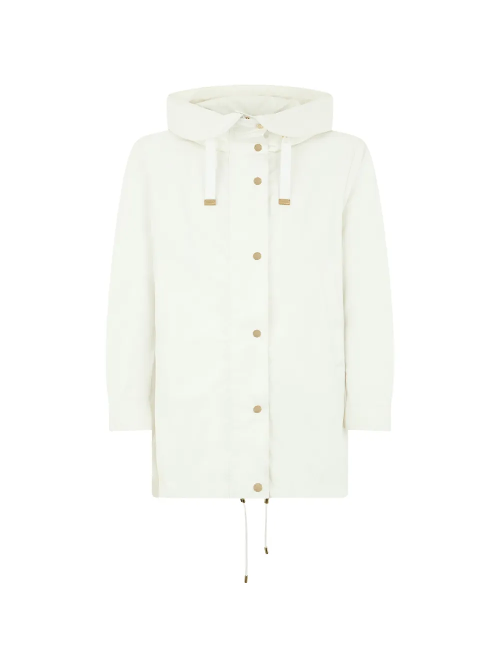 Moorer hood coat - Bianco