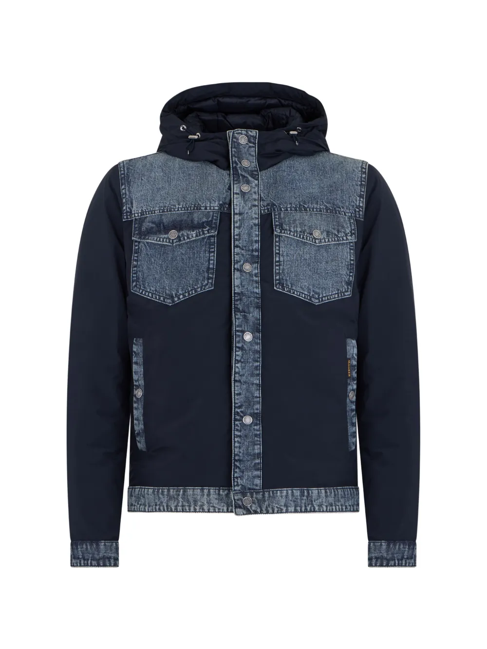 Moorer 连帽口袋填充夹克 | 蓝色 | Image 1