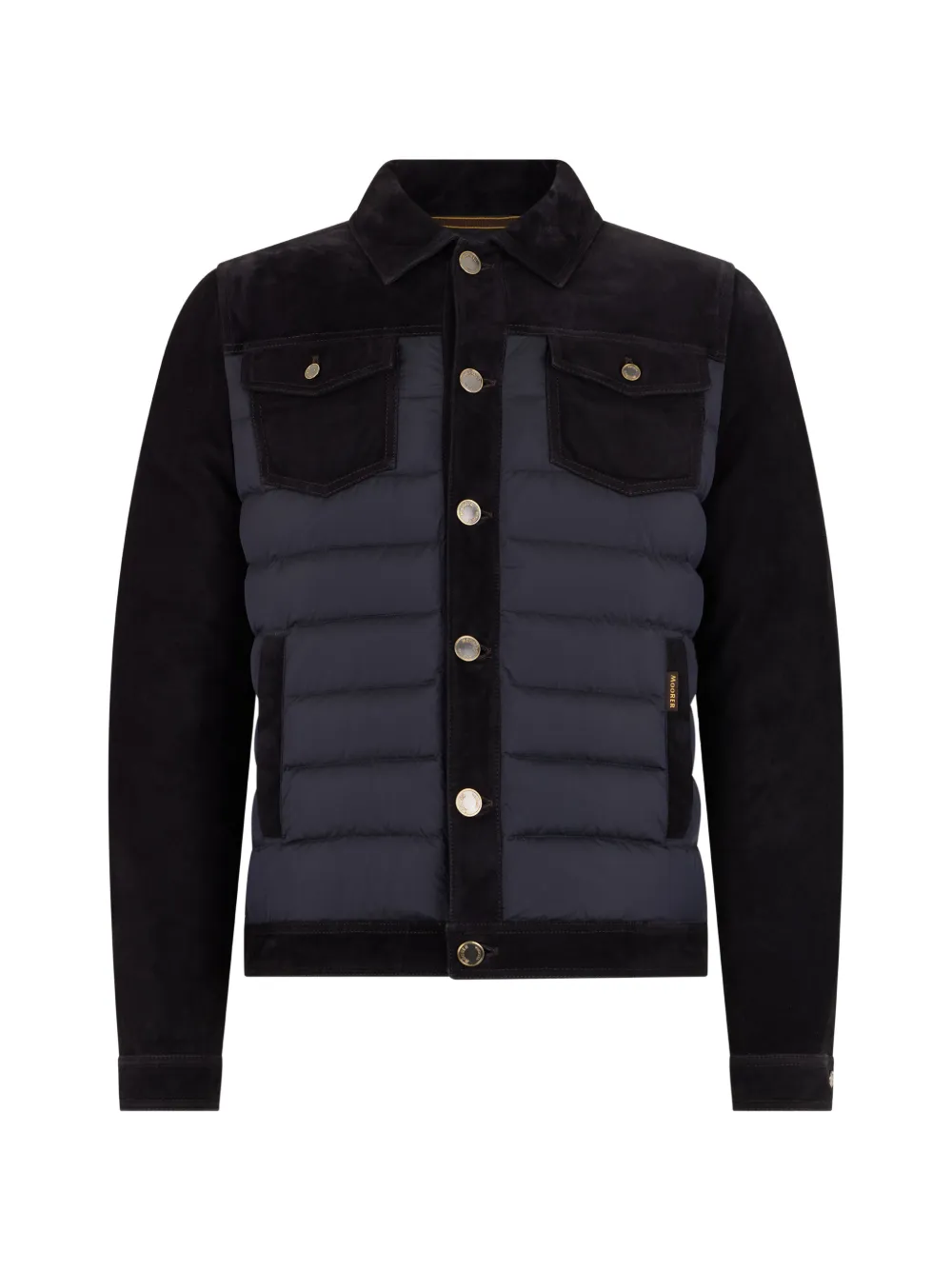 Moorer padded chest pocket jacket - Blu