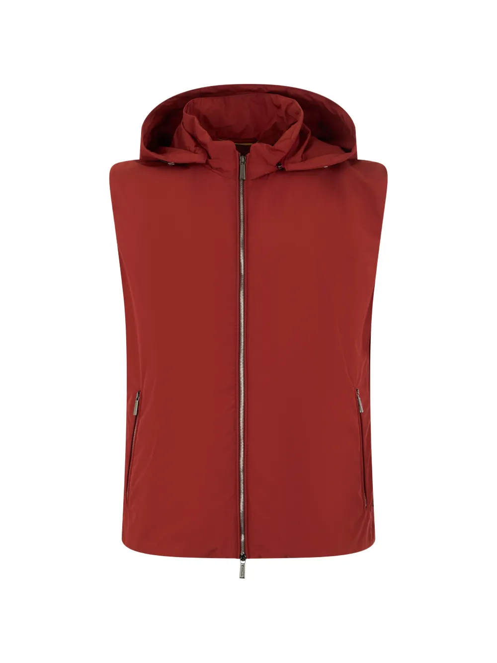 Moorer hooded zip-up vest - Red