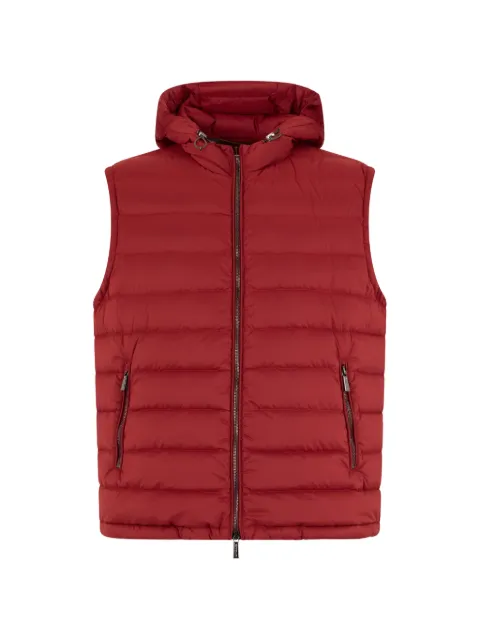 Moorer padded hooded gilet
