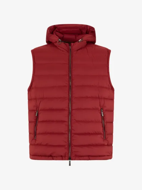 Moorer padded hooded gilet