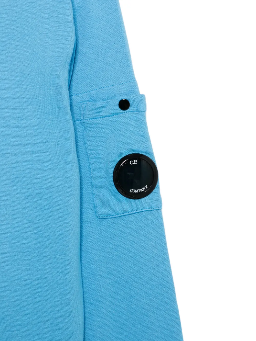 C.P. Company Kids Sweater met Lens-detail en zak op de mouw Blauw