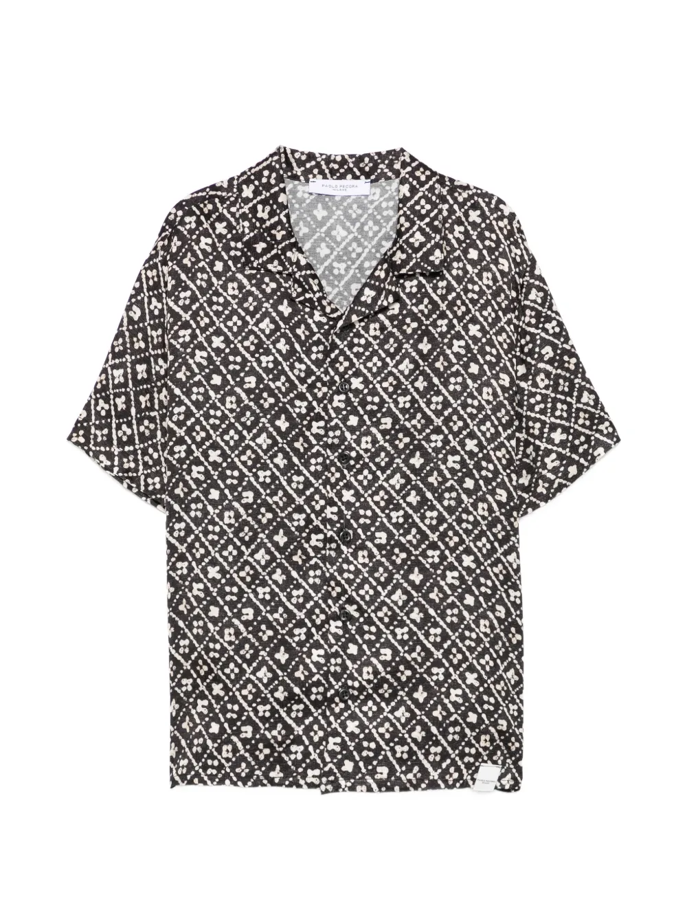 Paolo Pecora Kids patterned short-sleeve shirt - Schwarz