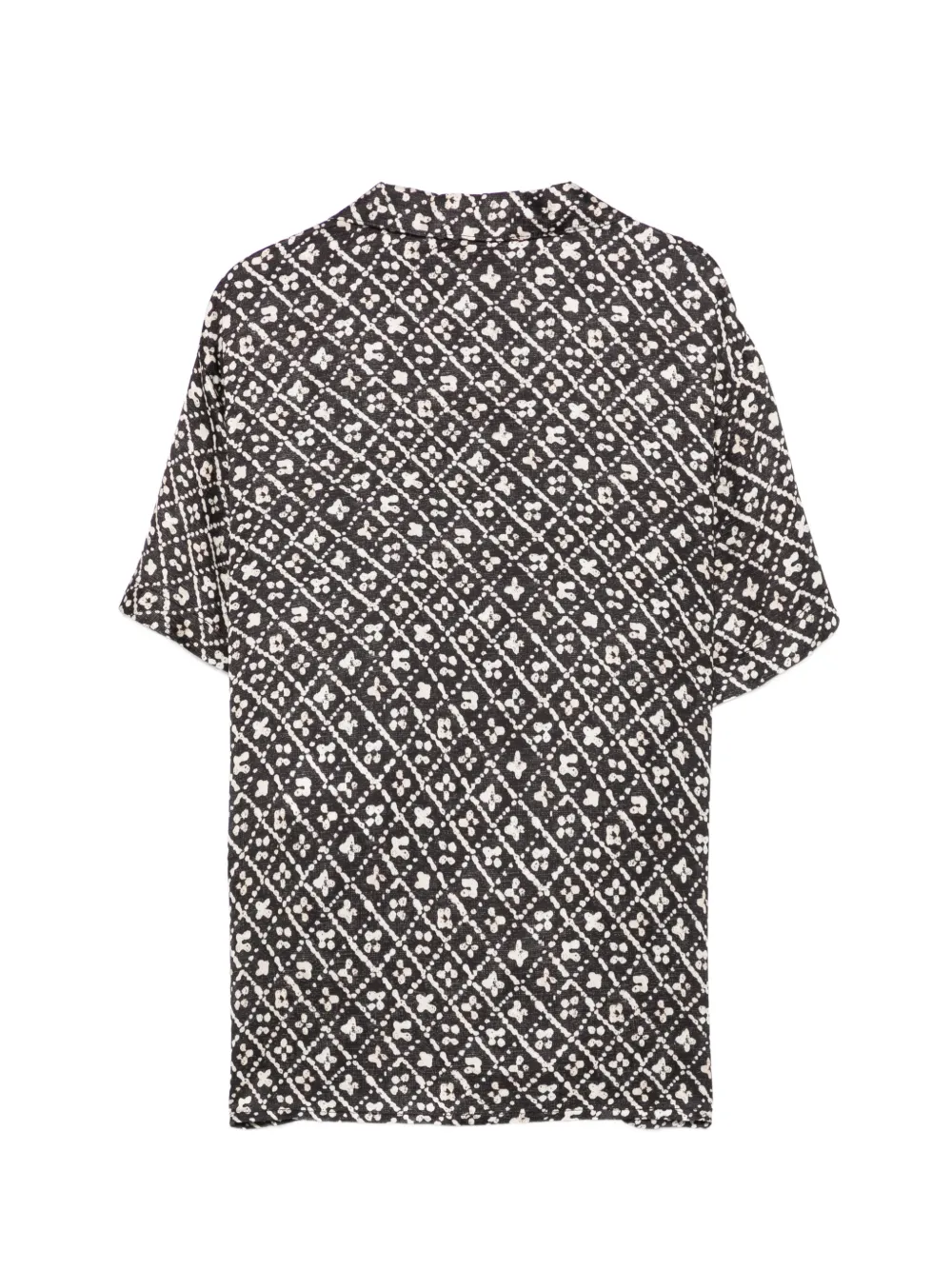  Paolo Pecora Kids Patterned Short-sleeve Shirt - Black 