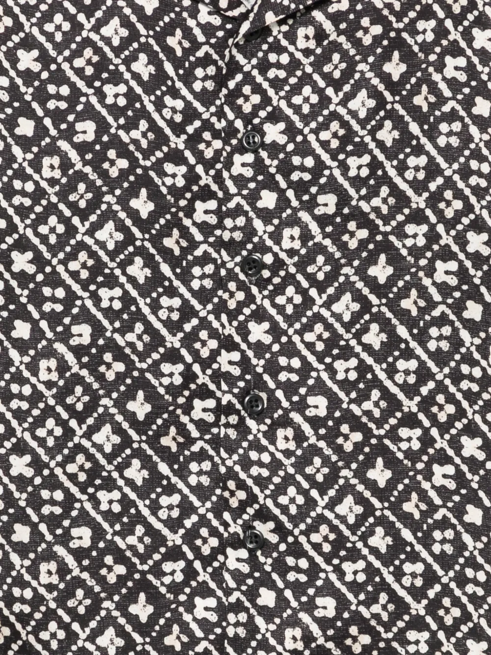  Paolo Pecora Kids Patterned Short-sleeve Shirt - Black 