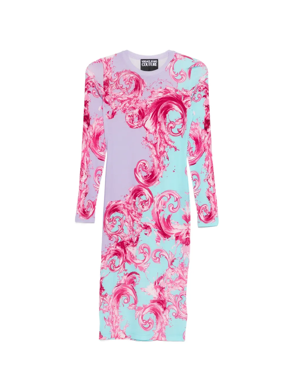 Versace Jeans Couture Barocco-printed midi dress - Viola