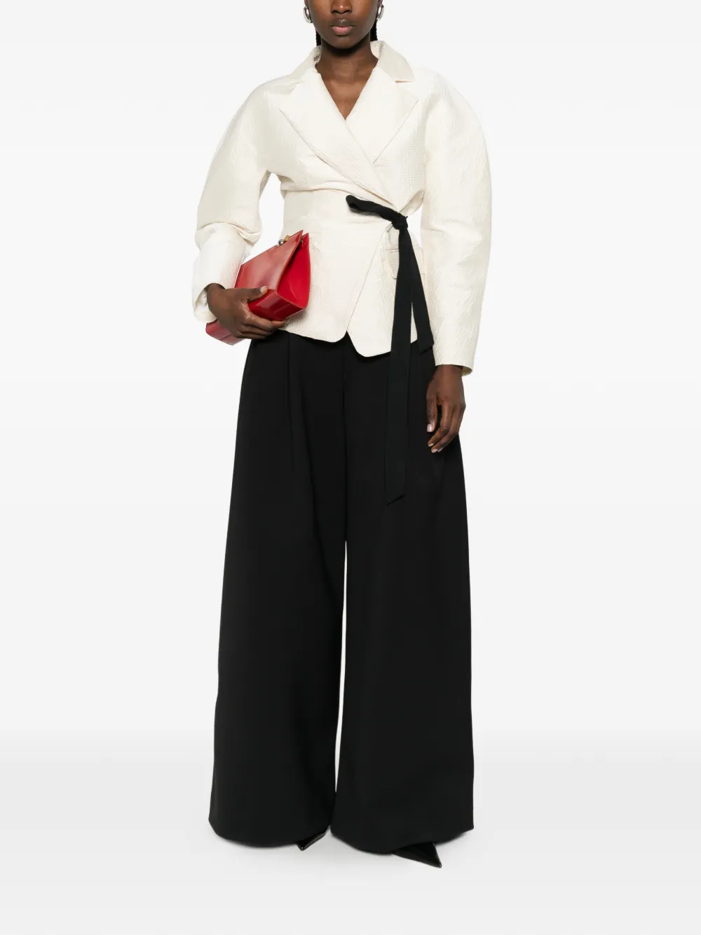 Jacquemus The Souro high waist plooibroek Zwart
