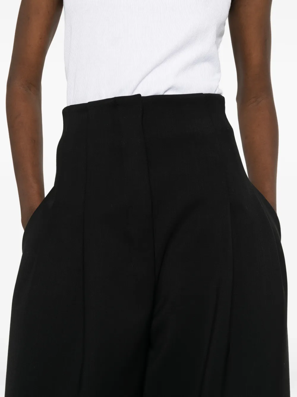 Jacquemus The Souro high waist plooibroek Zwart