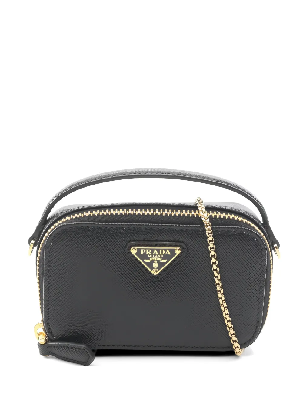 Prada Pre-Owned 2020s mini triangle clutch bag - Nero