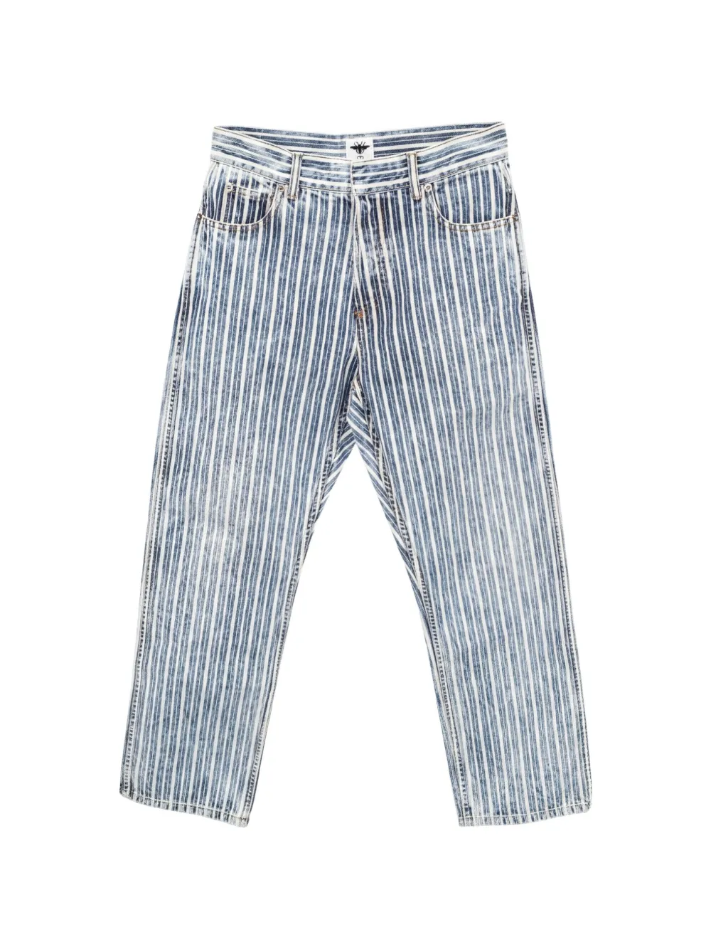 Christian Dior Pre-Owned 2010s denim stripe trousers - Blu
