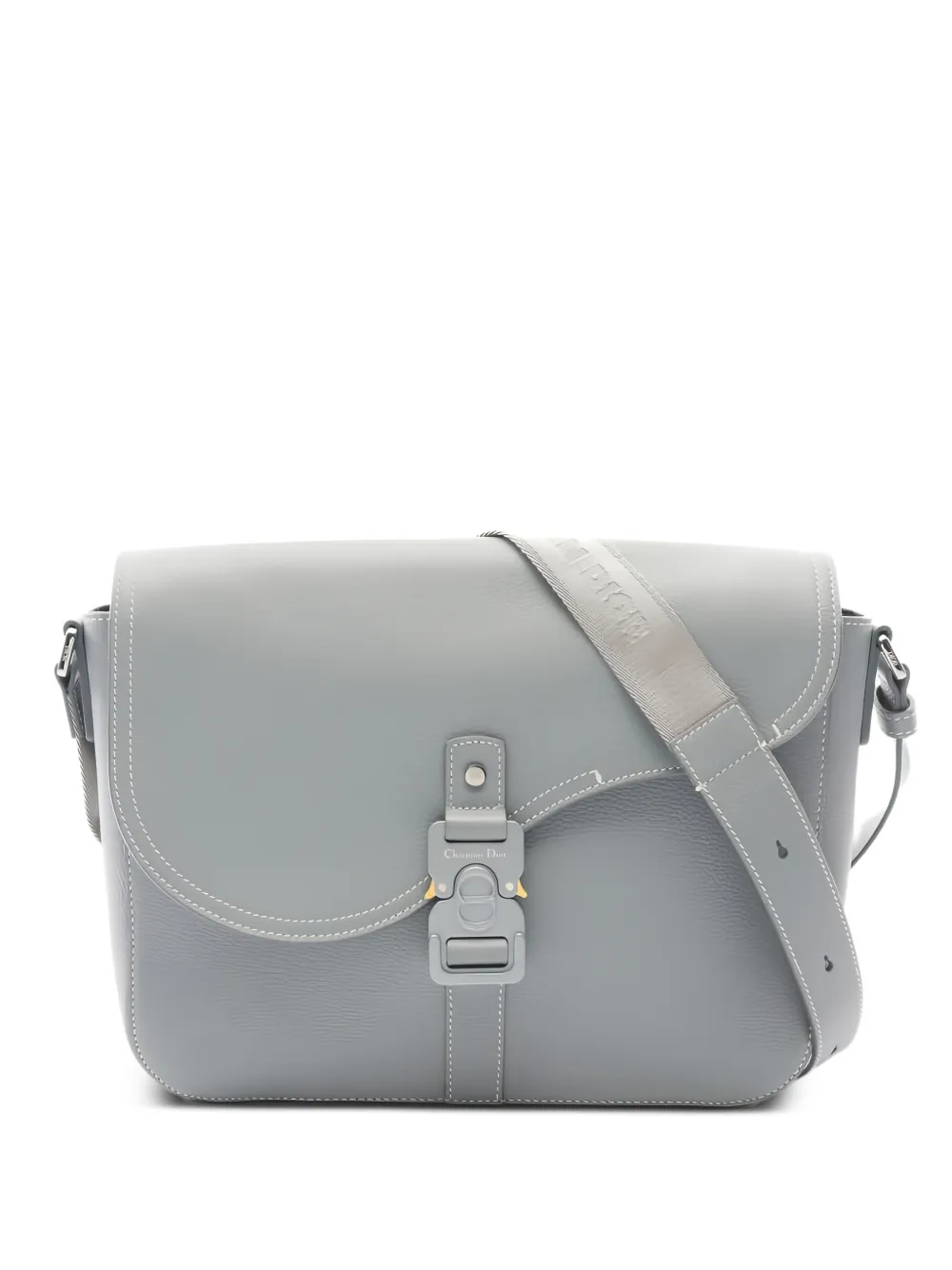 Christian Dior Pre-Owned 2010s Saddle leather messenger bag – Grey