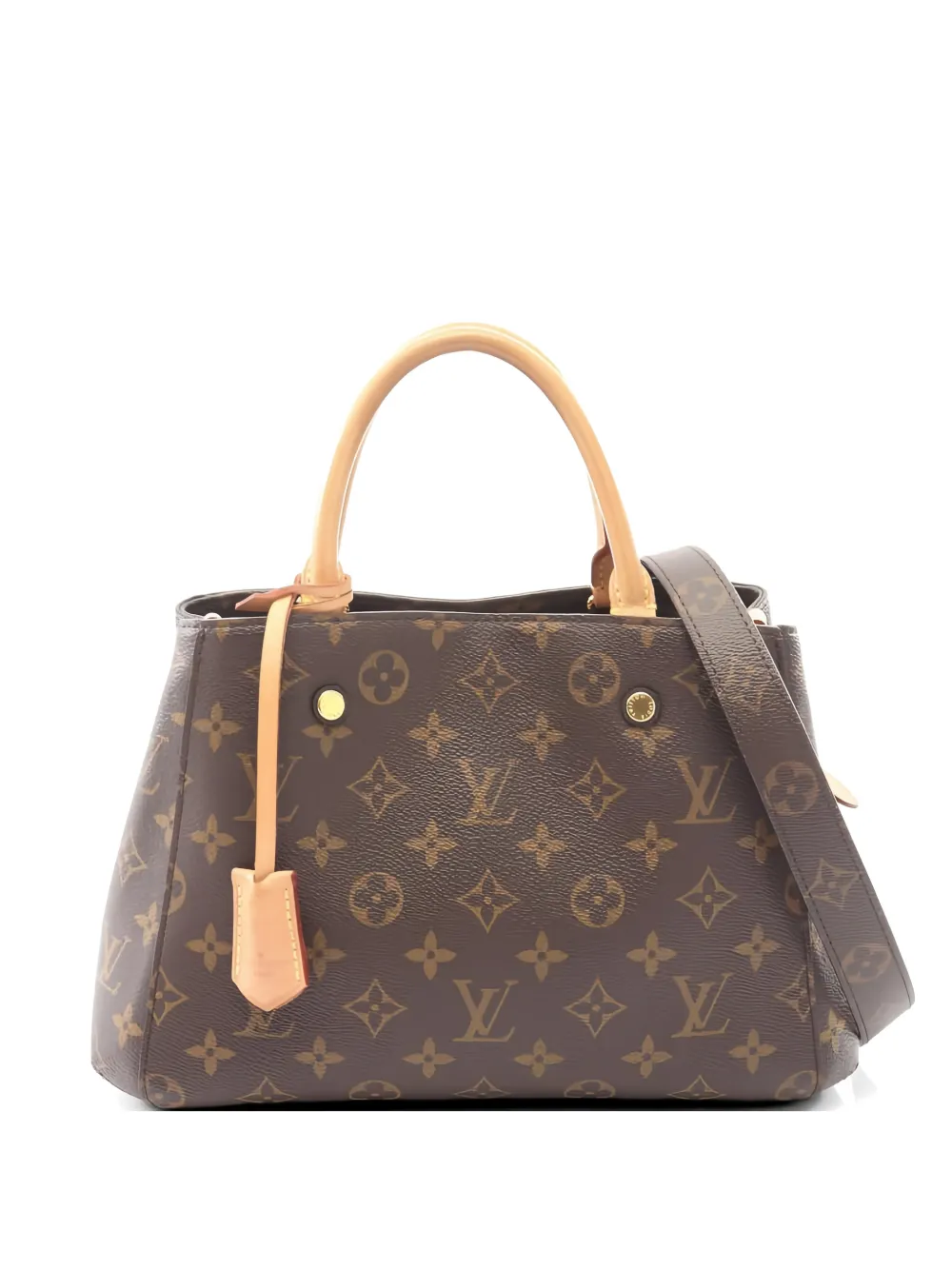 Louis Vuitton Pre-Owned 2020 BB Montaigne monogram leather tote bag - Marrone