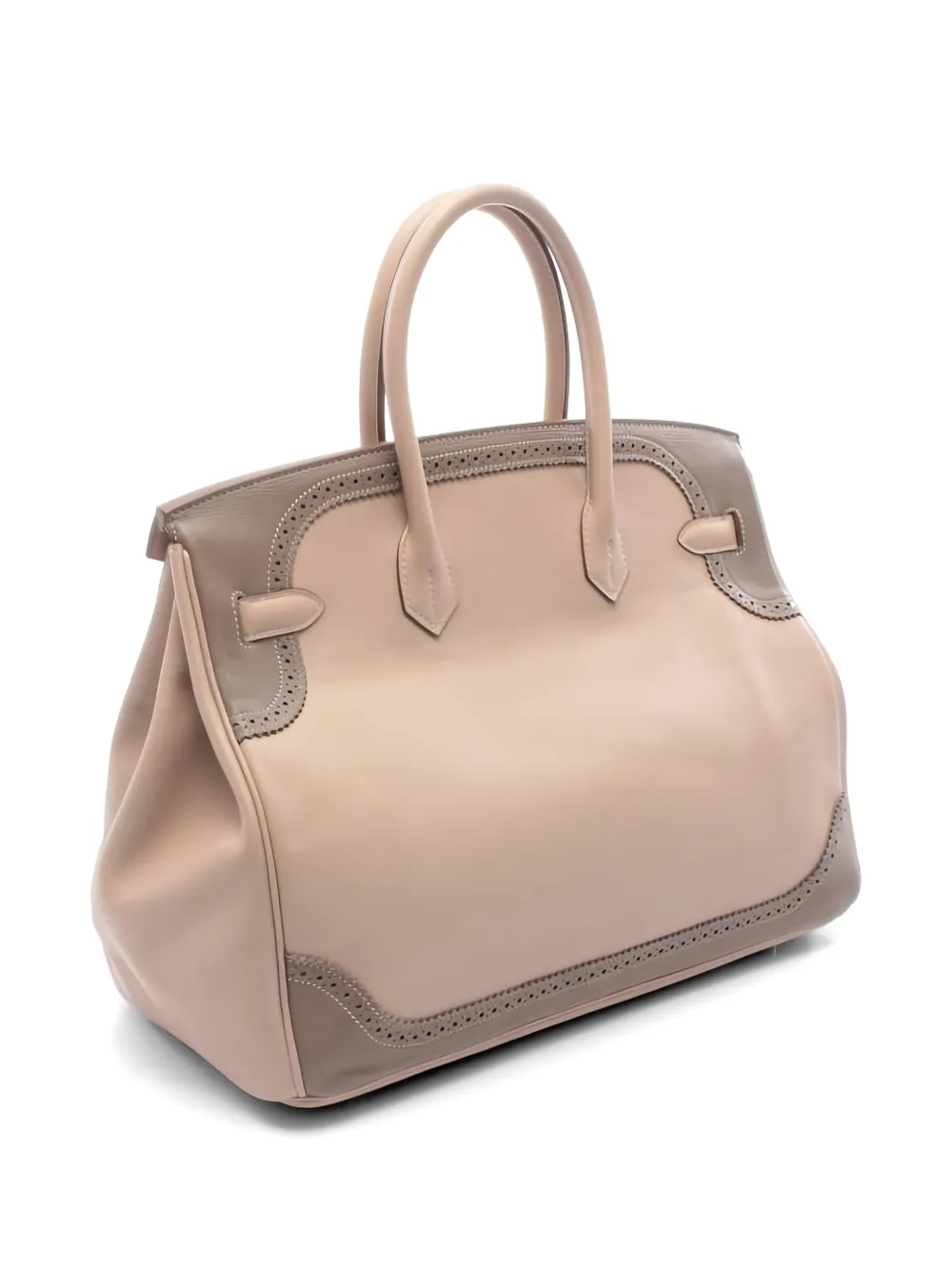  Hermès Pre-owned 2012 35 Birkin Gillies Argil Etoupe Tote Bag - Neutrals 